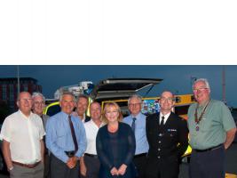 Club members pose with PC Alistair Bowden from the Merseyside Police Roads Policing Unit.